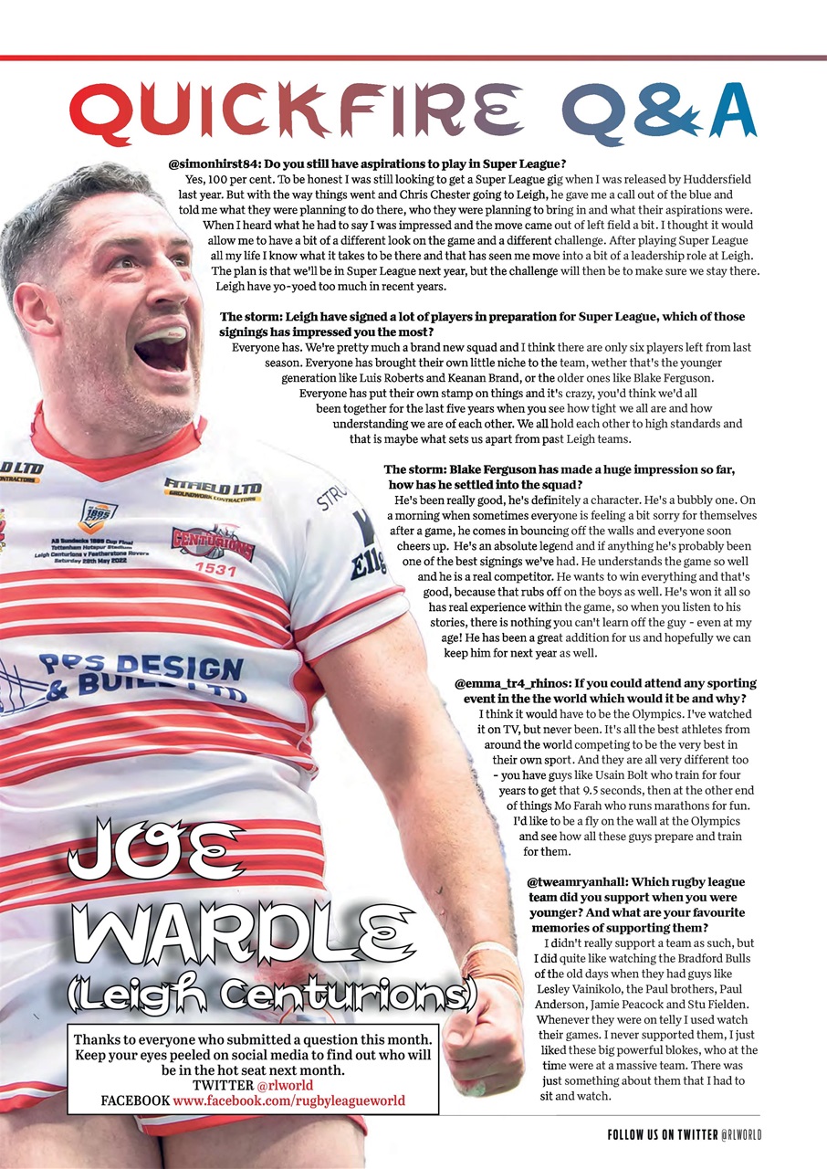 Rugby League World Preview Pages