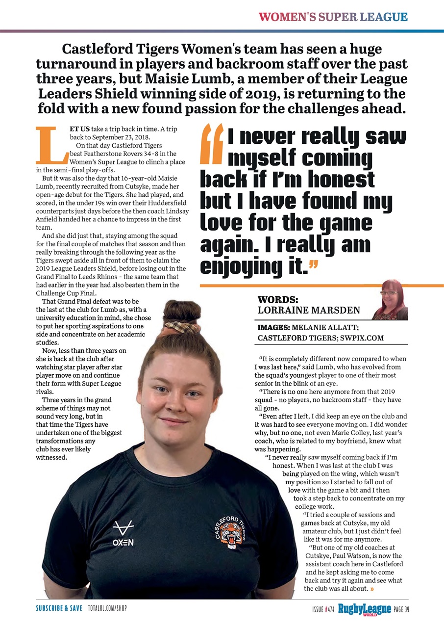 Rugby League World Preview Pages