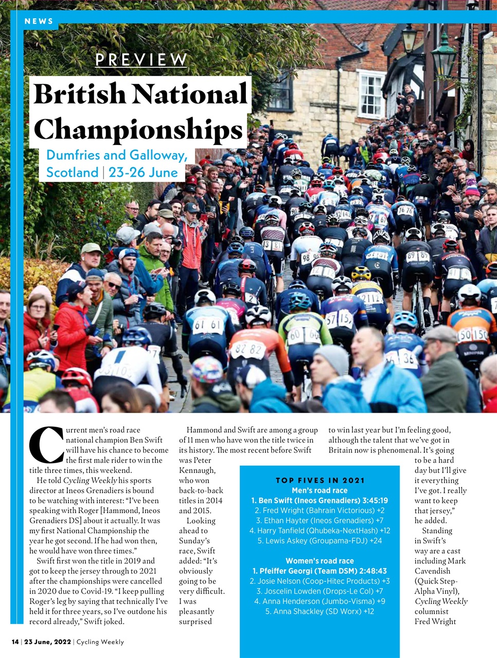 Cycling Weekly Preview Pages