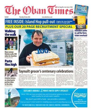 The Oban Times & Lochaber Times issue 23rd June, 2022