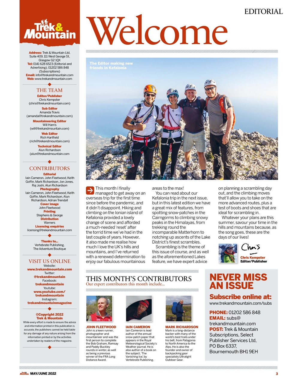 Trek & Mountain Magazine Preview Pages