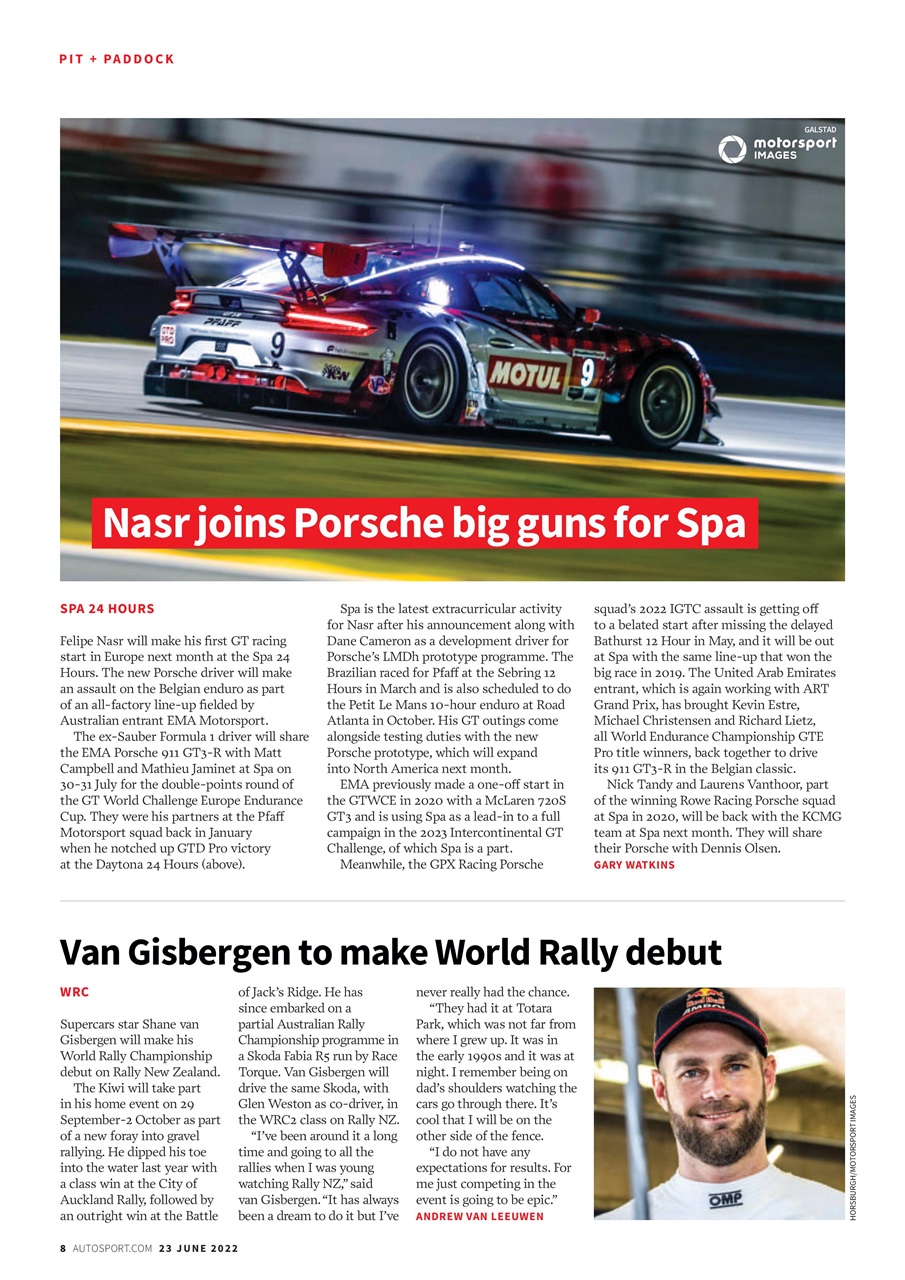 Autosport Preview Pages