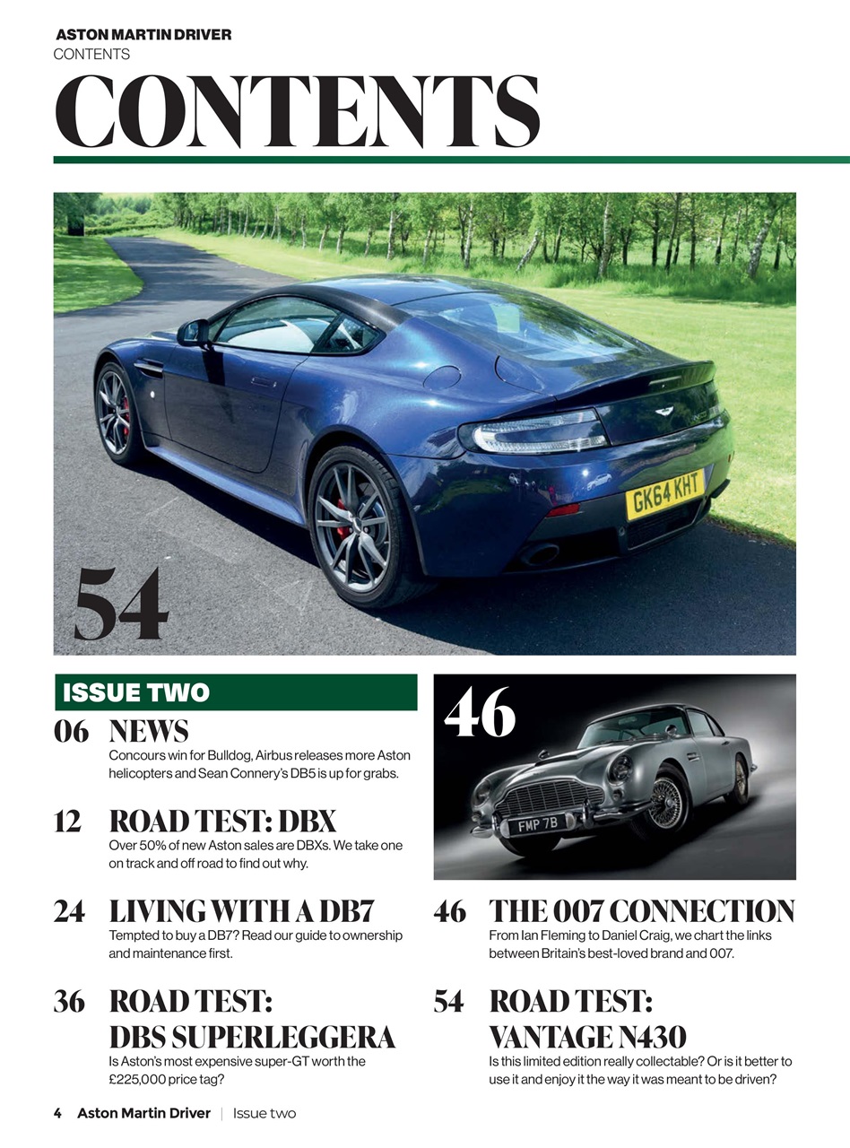 Aston Martin Driver Preview Pages