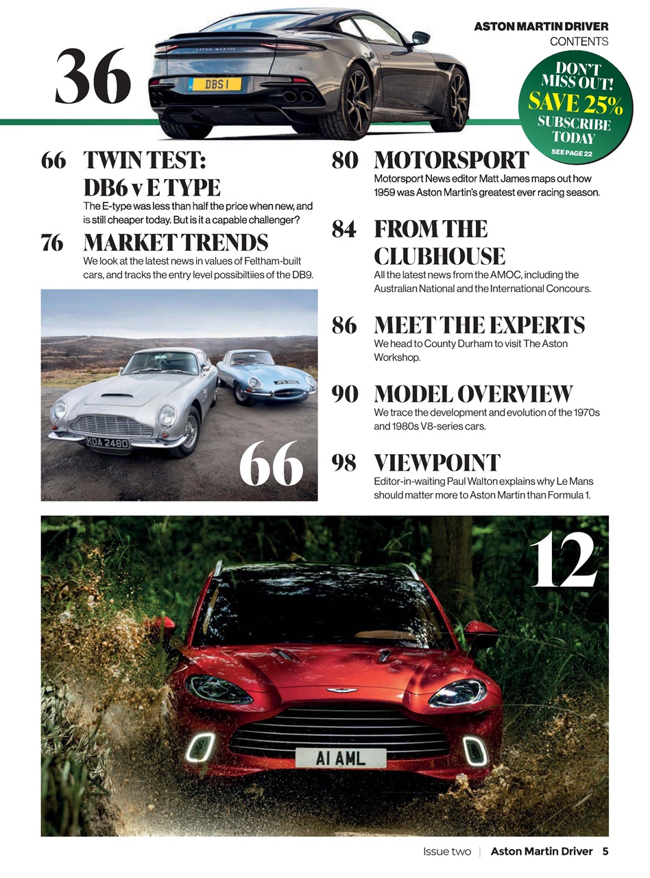 Aston Martin Driver Preview Pages