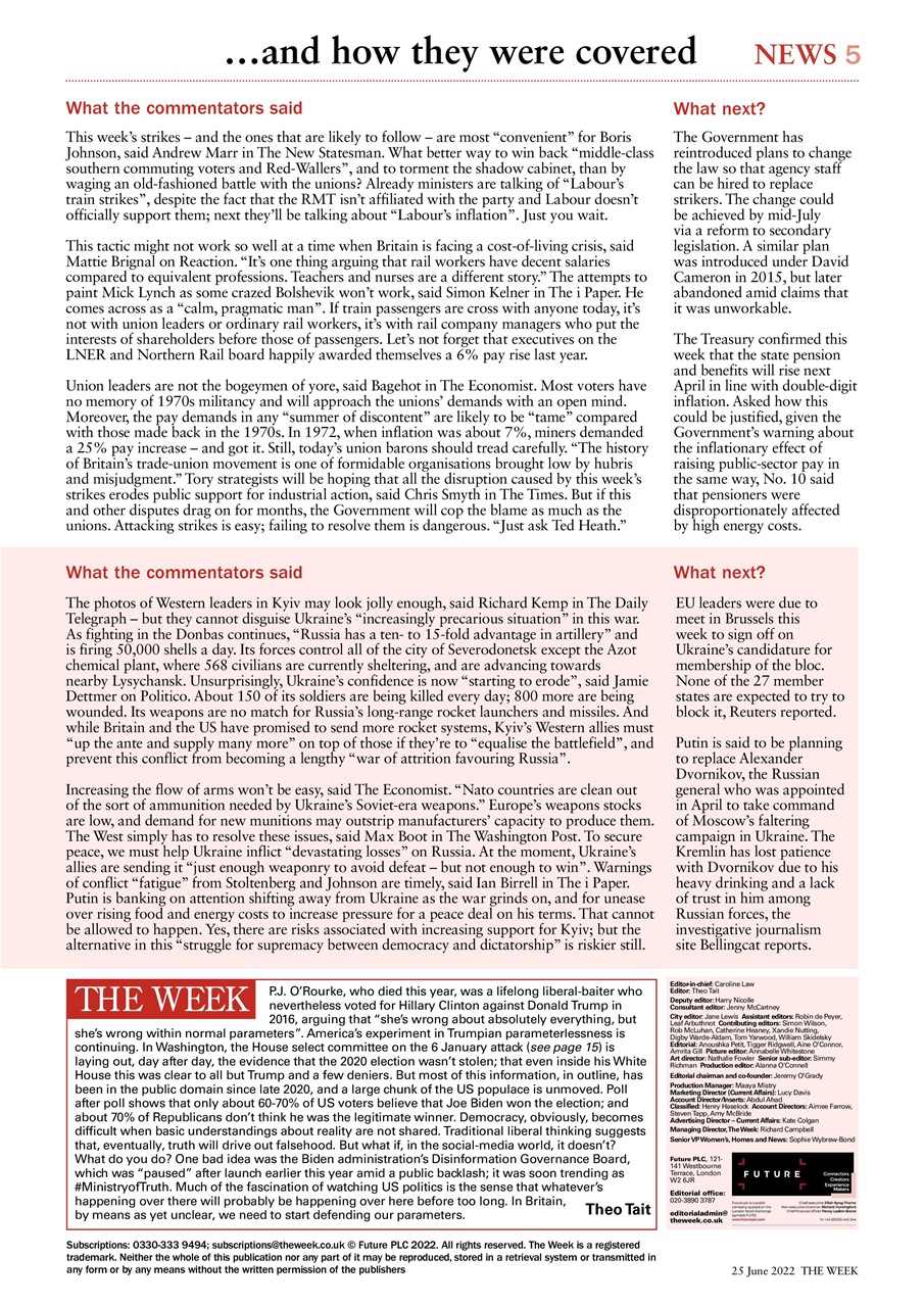 The Week Preview Pages