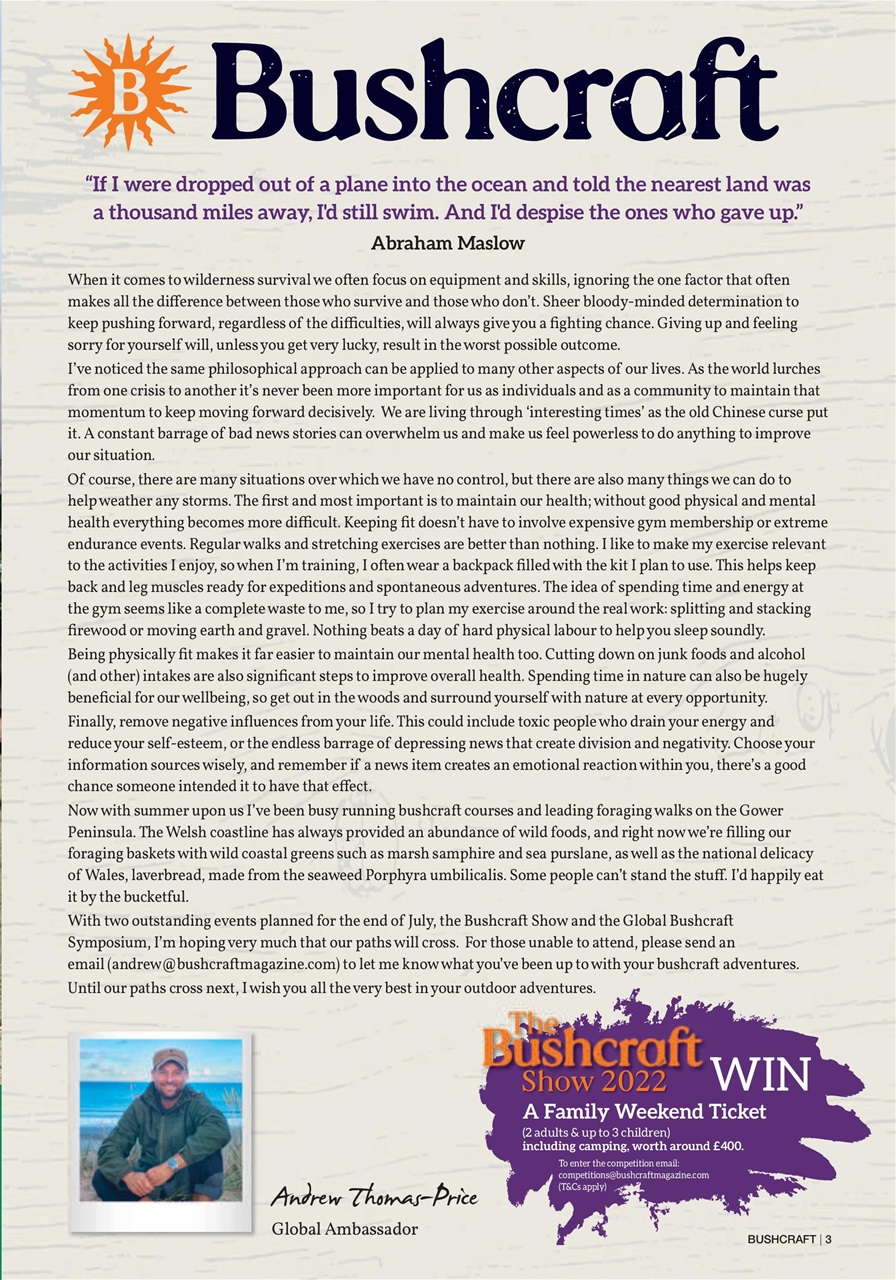 Bushcraft & Survival Skills Magazine Preview Pages