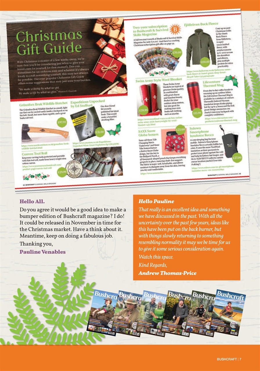 Bushcraft & Survival Skills Magazine Preview Pages