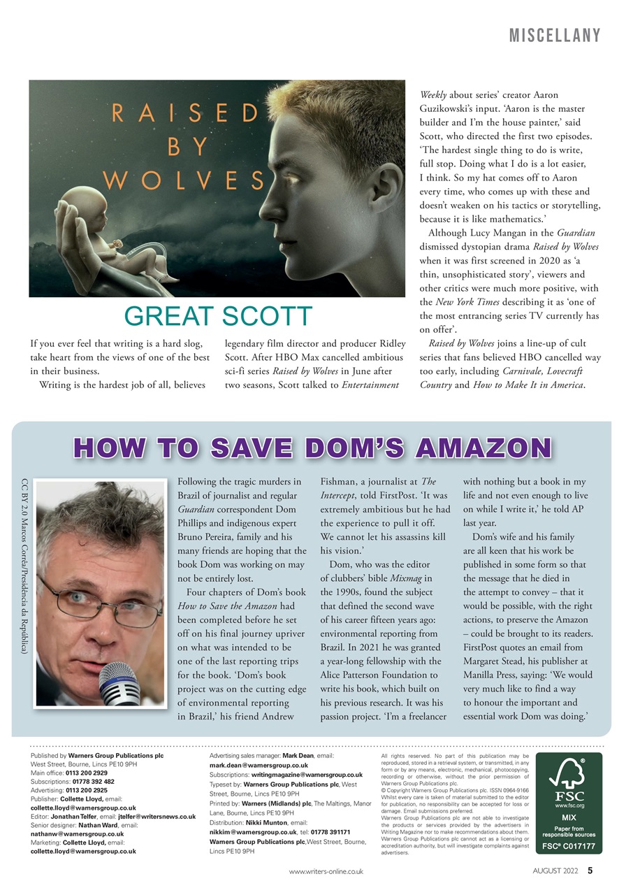 Writing Magazine Preview Pages