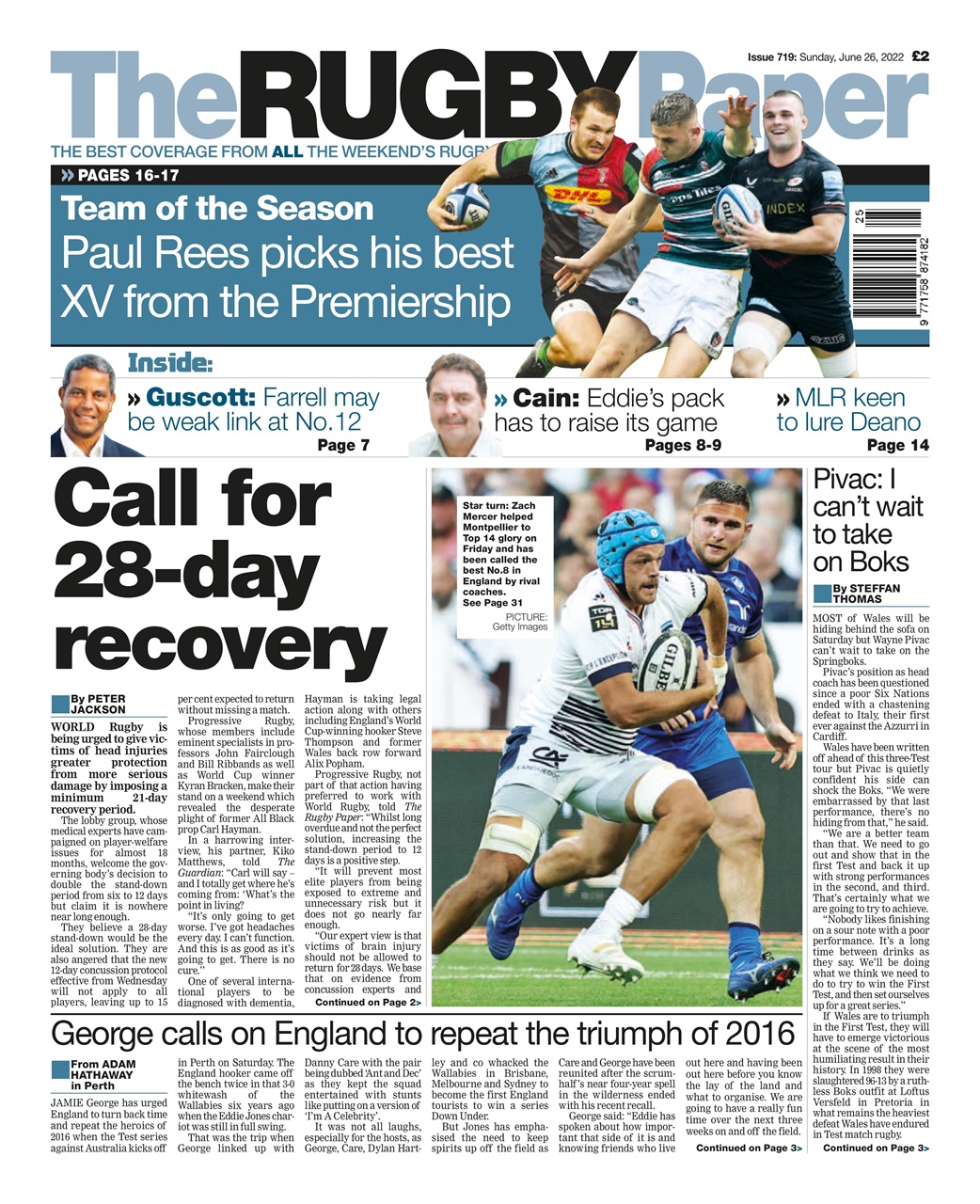 The Rugby Paper Preview Pages