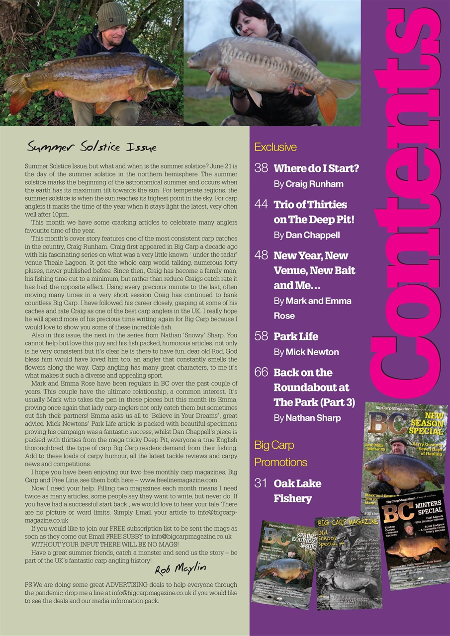 Big Carp Magazine Preview Pages