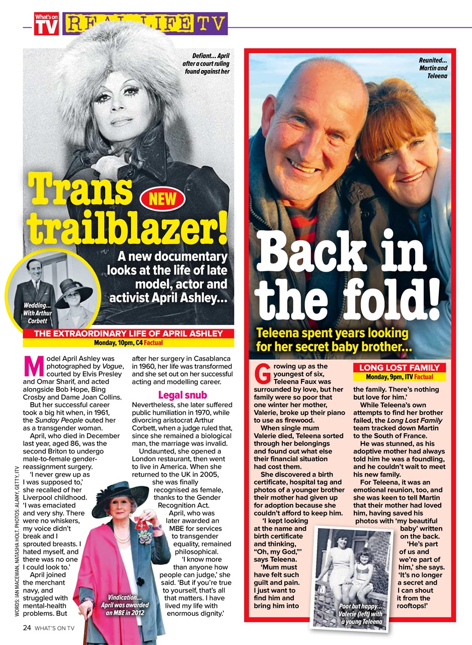 What's on TV Preview Pages