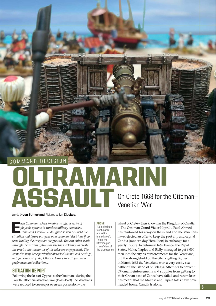 Miniature Wargames Preview Pages