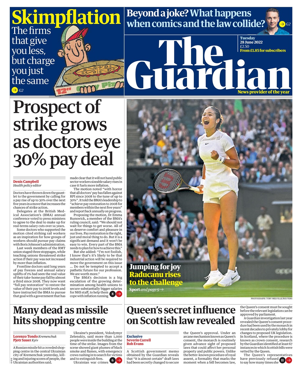 The Guardian Newspaper Preview Pages