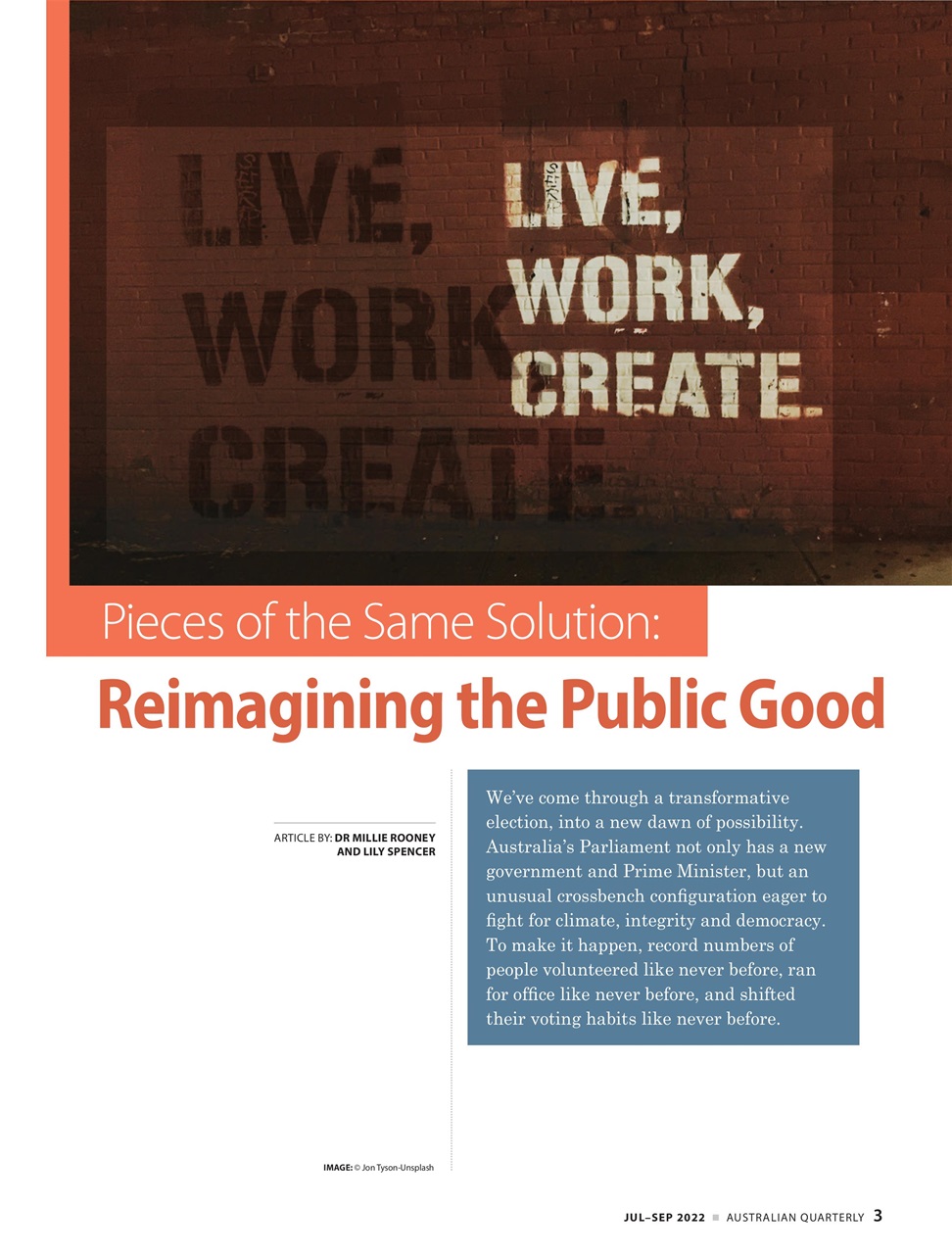 AQ: Australian Quarterly Preview Pages