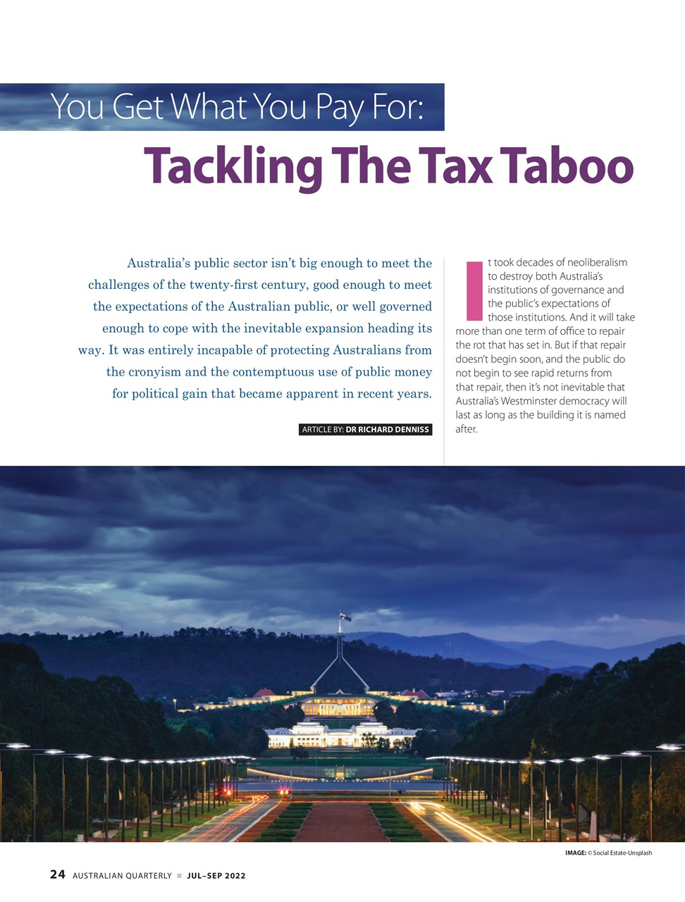 AQ: Australian Quarterly Preview Pages