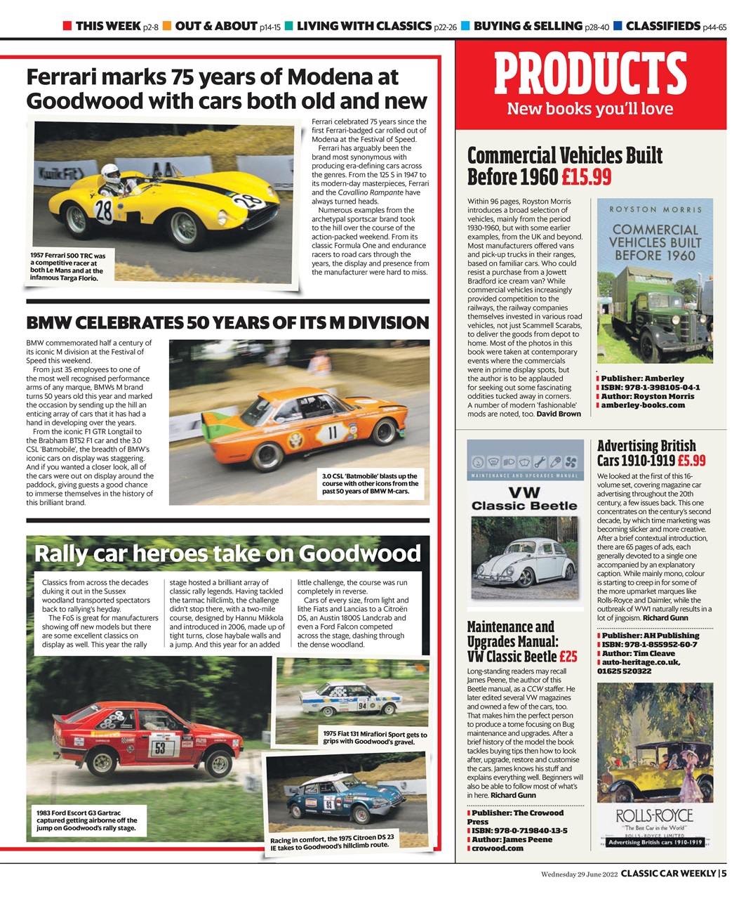 Classic Car Weekly Preview Pages