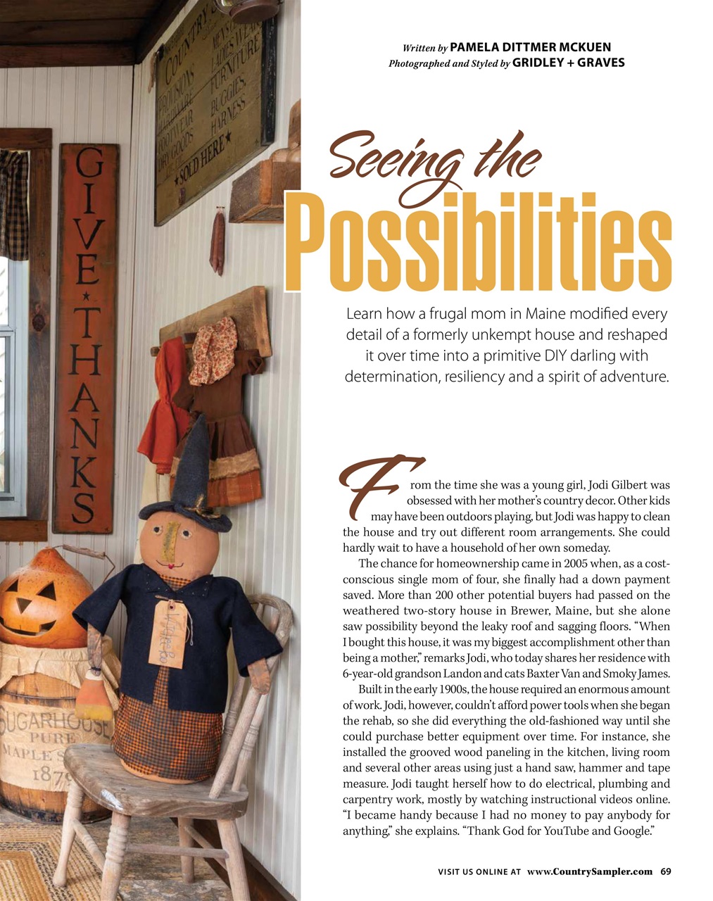 Country Sampler Home Preview Pages