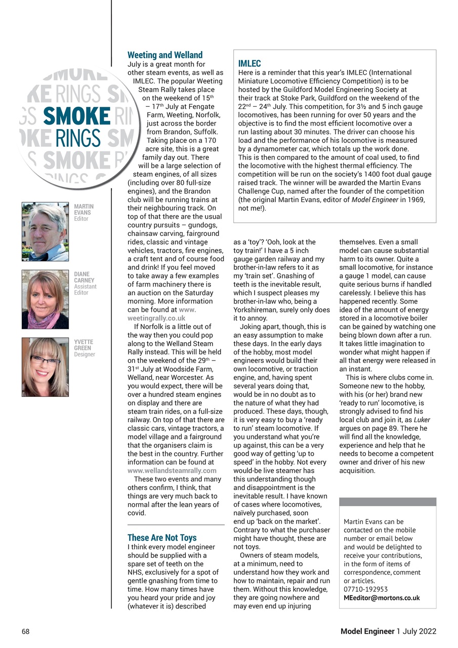 Model Engineer Preview Pages