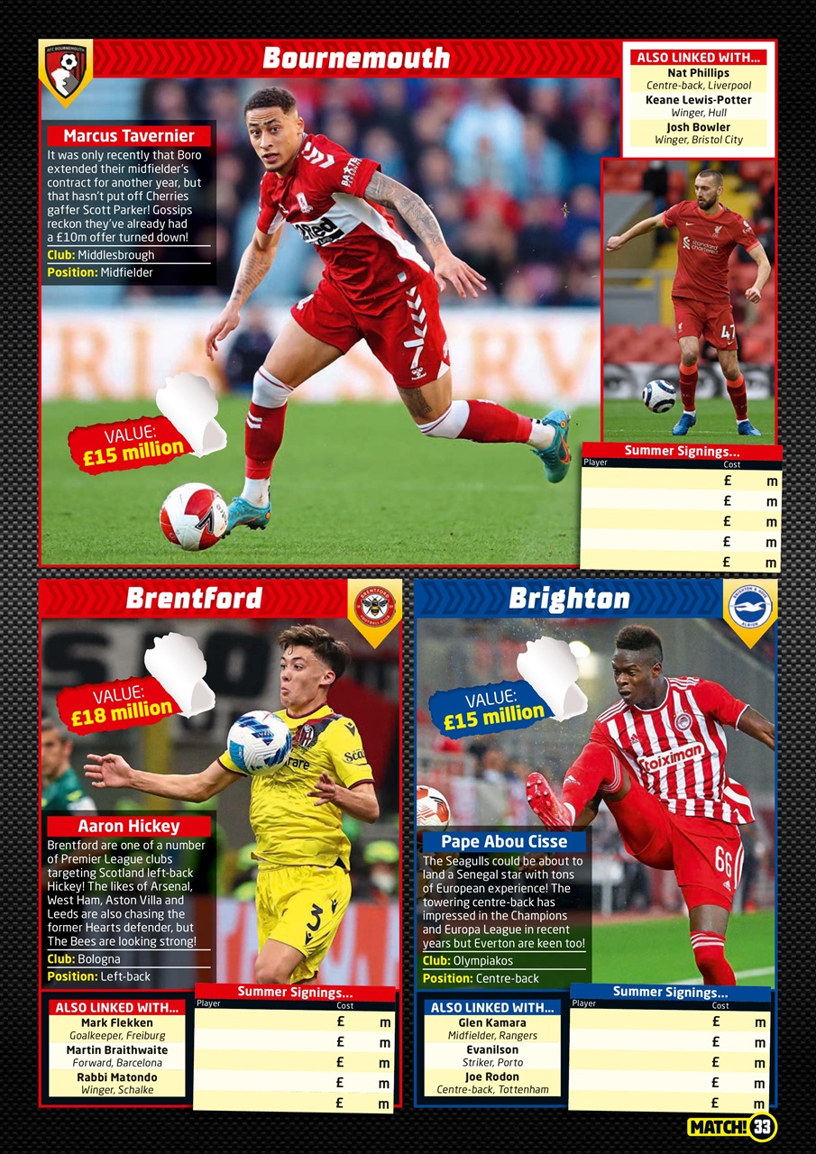 Match Preview Pages