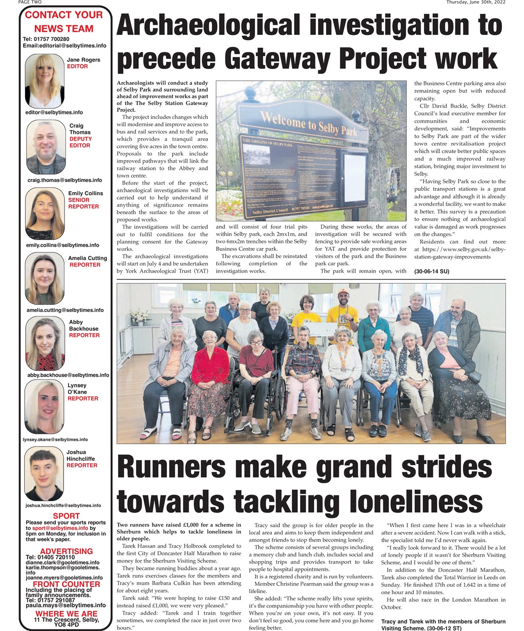 Selby Times Preview Pages