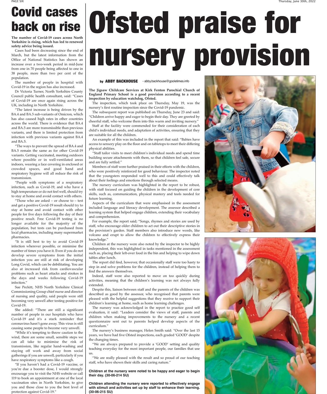 Selby Times Preview Pages