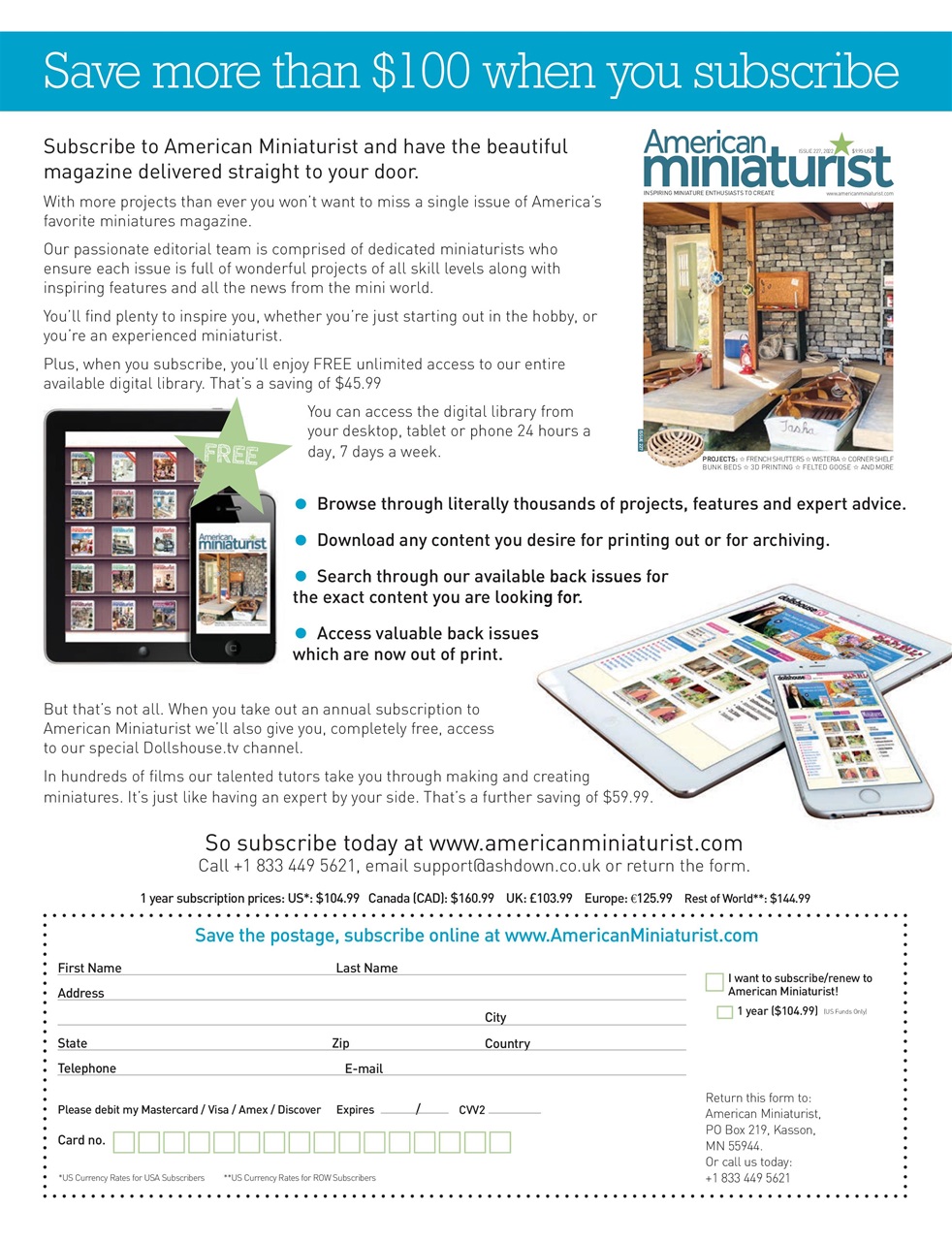 Dollhouse Miniatures Preview Pages