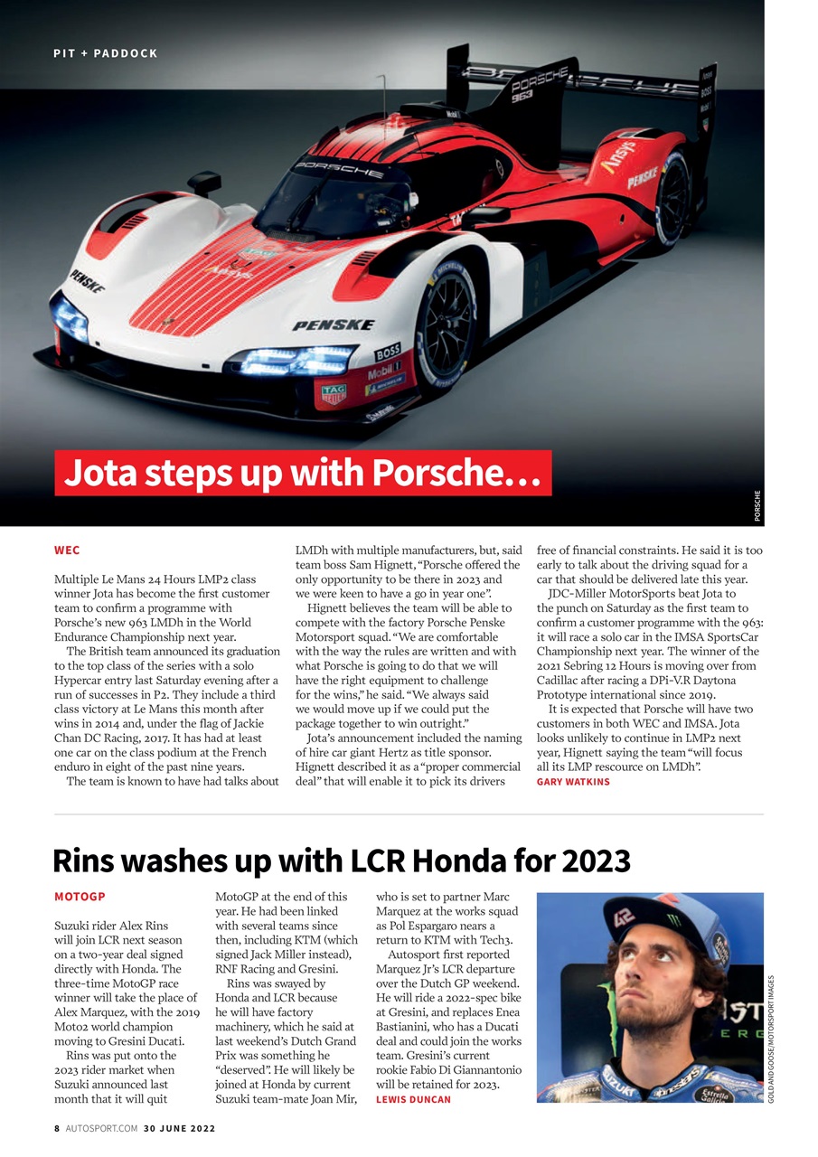 Autosport Preview Pages