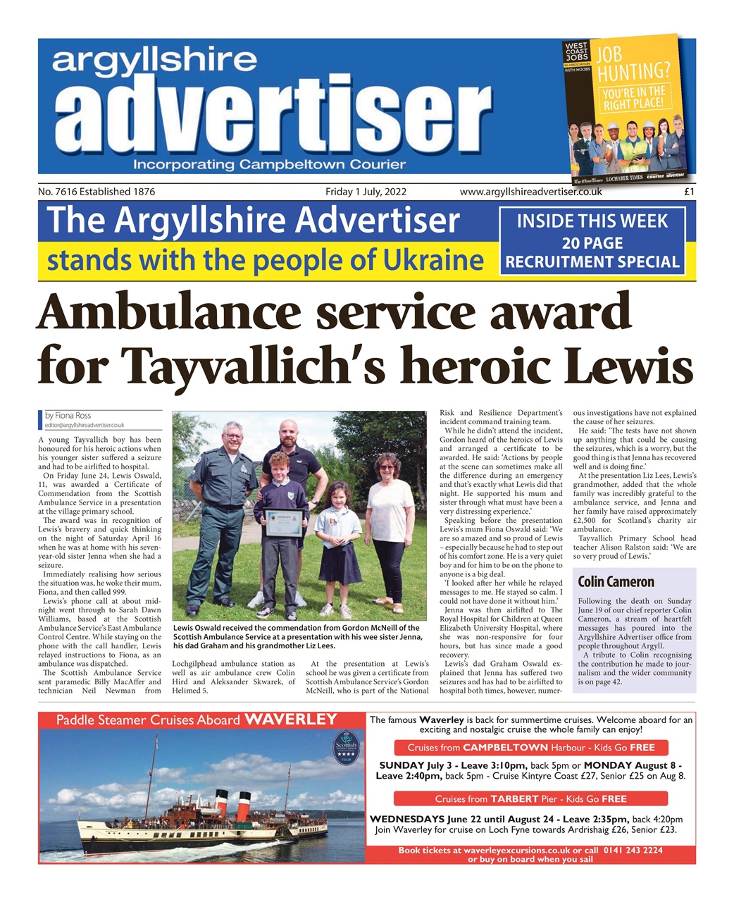 Argyllshire Advertiser Preview Pages