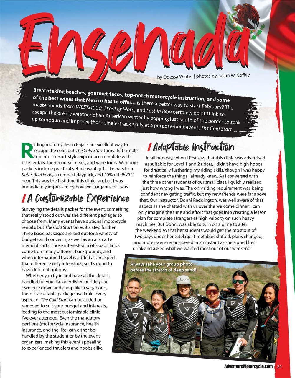 Adventure Motorcycle Preview Pages