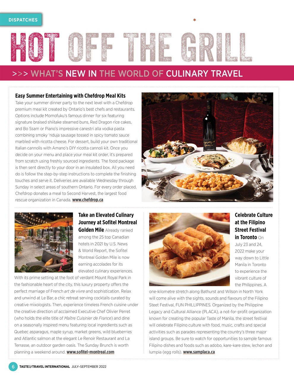 Taste & Travel International Preview Pages
