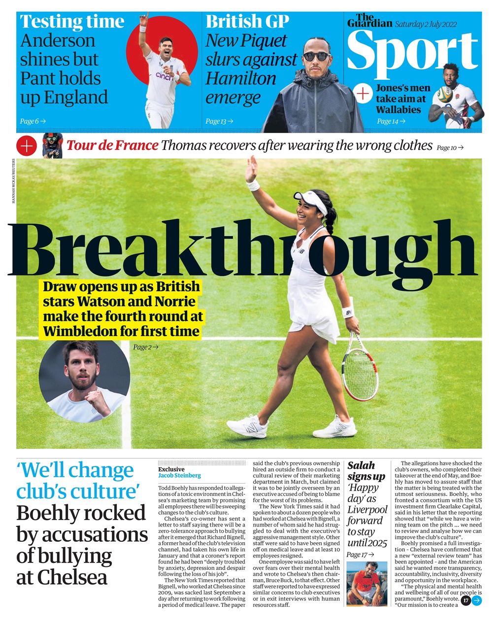 The Guardian Newspaper Preview Pages