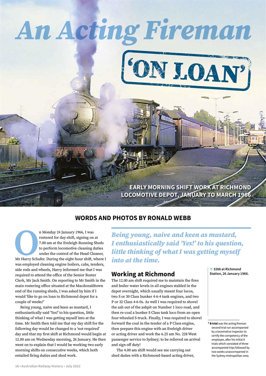 Australian Railway History Preview Pages