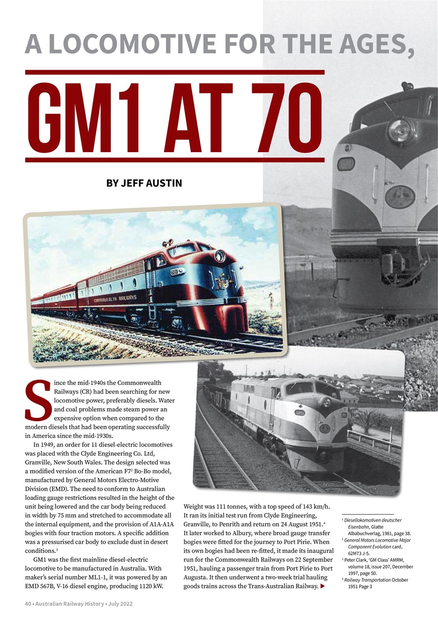 Australian Railway History Preview Pages