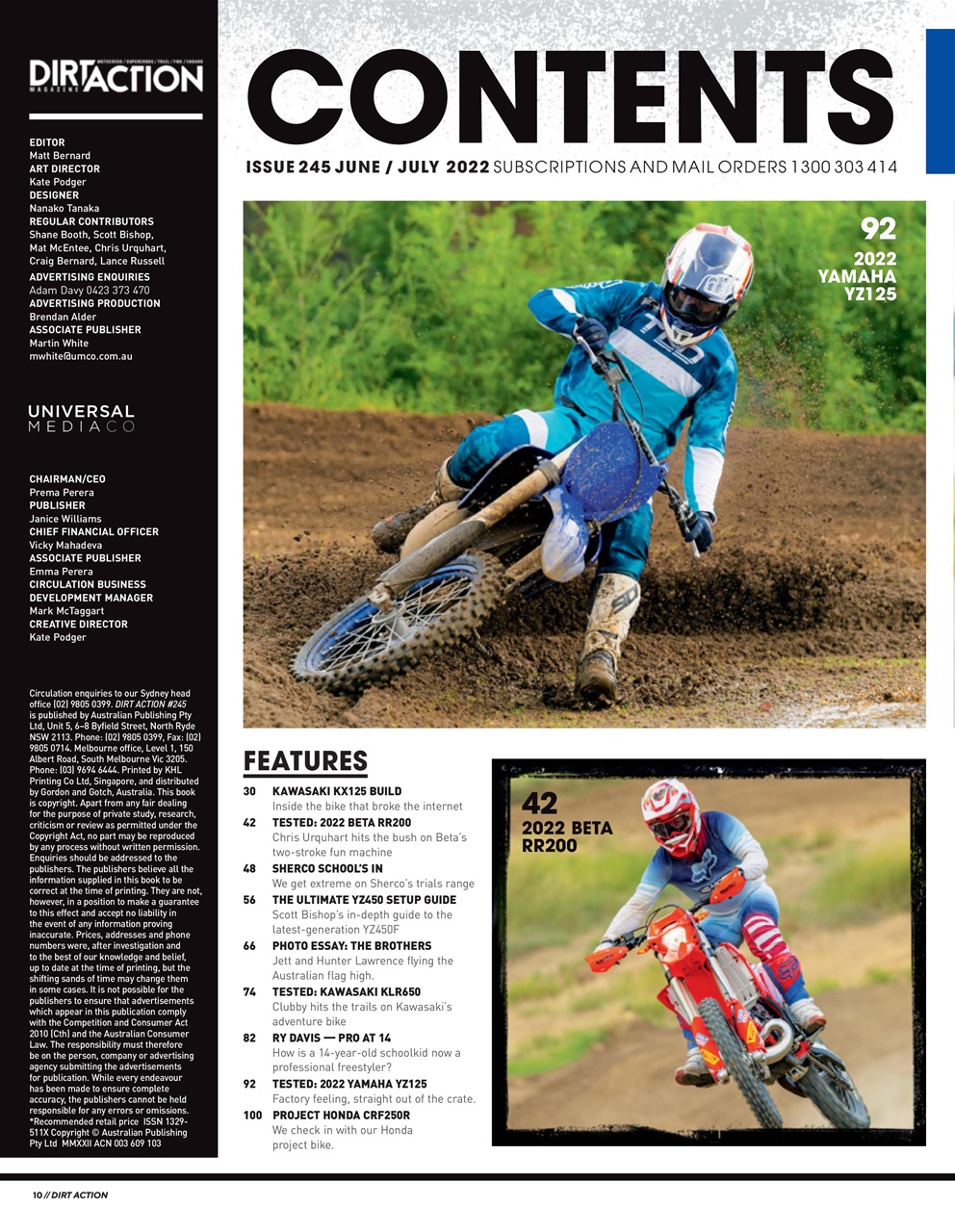 Dirt Action Preview Pages