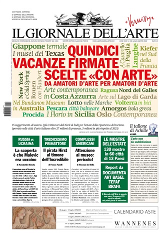 Il Giornale Dell’Arte issue luglio-agosto 2022