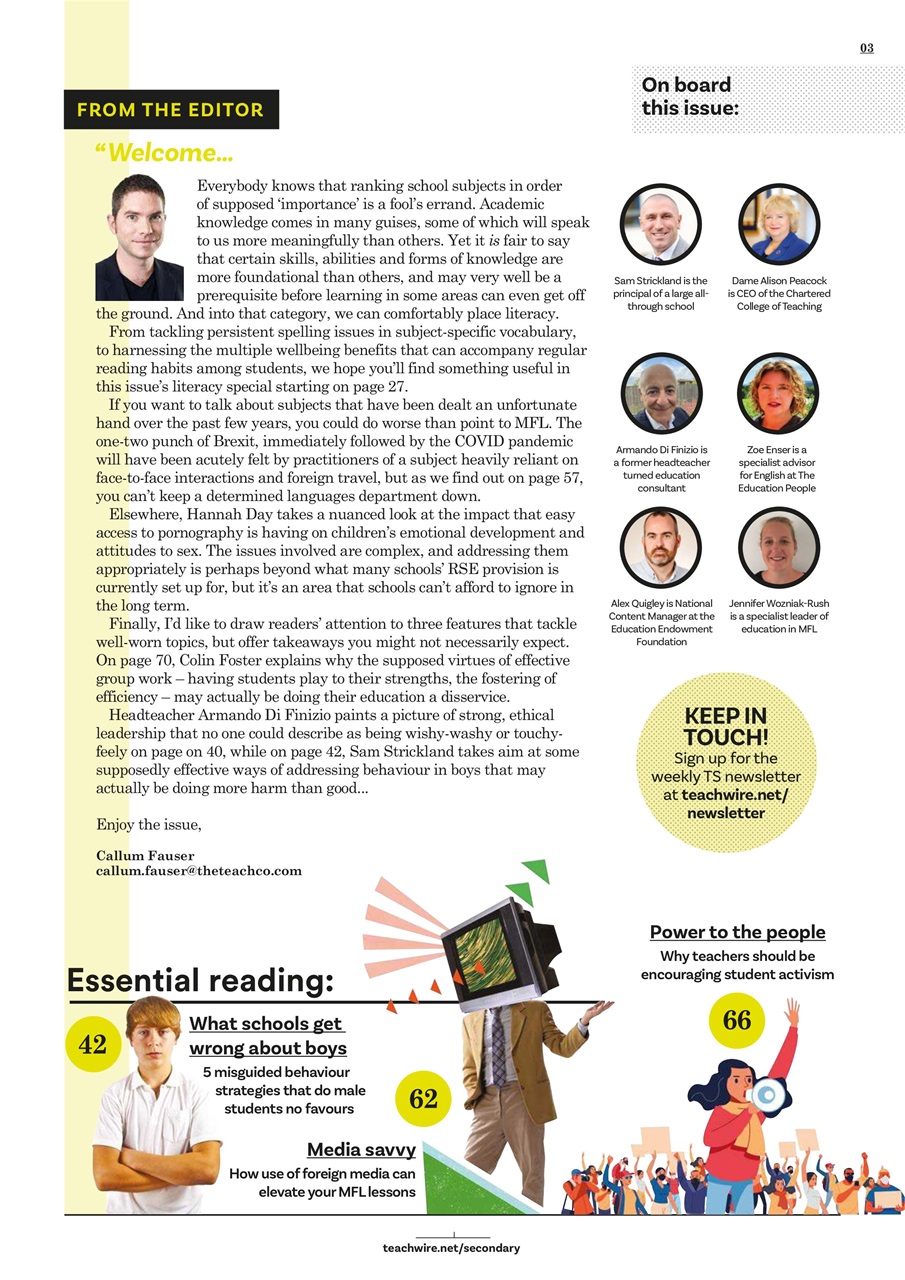 Teach Secondary Preview Pages