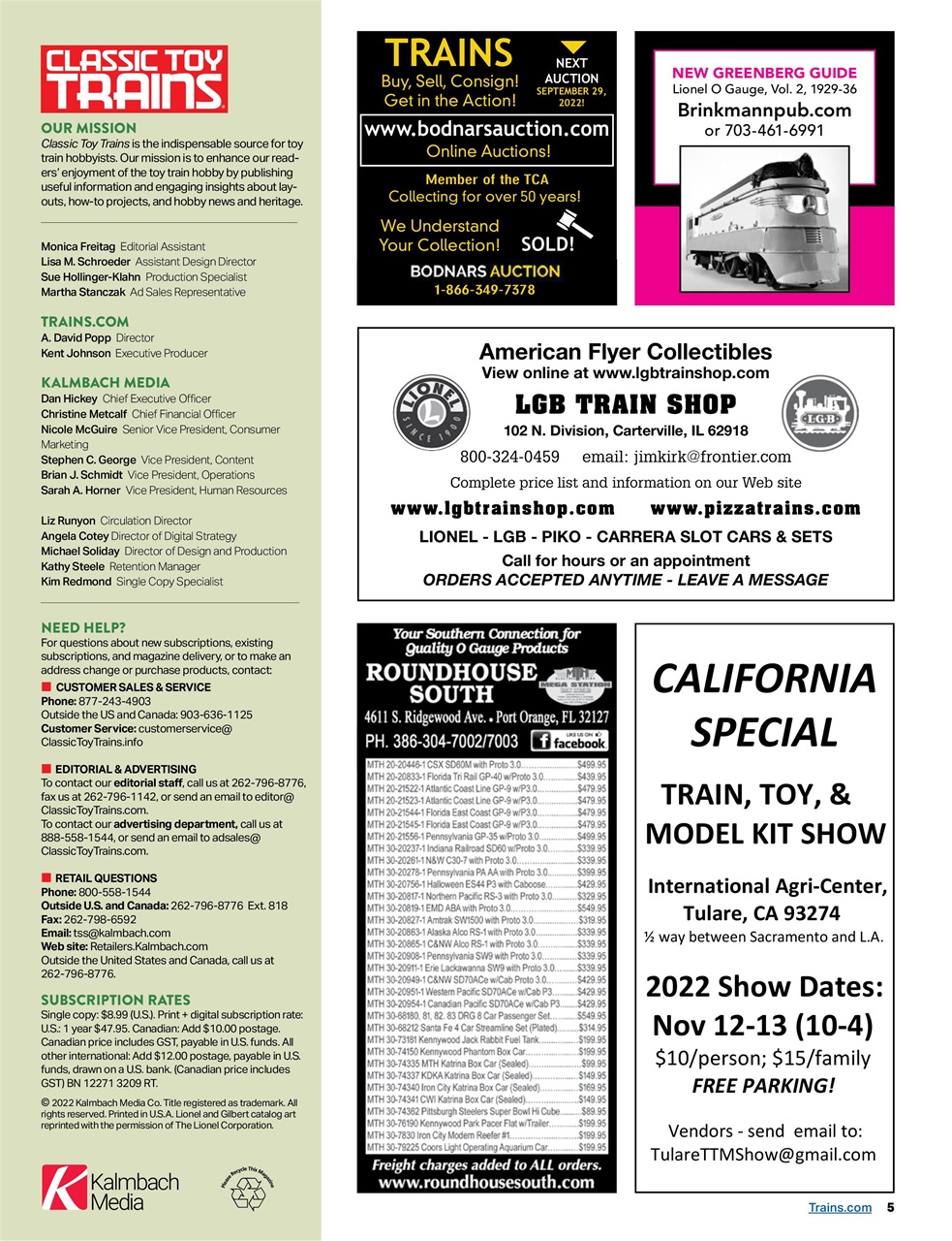 Classic Toy Trains Preview Pages