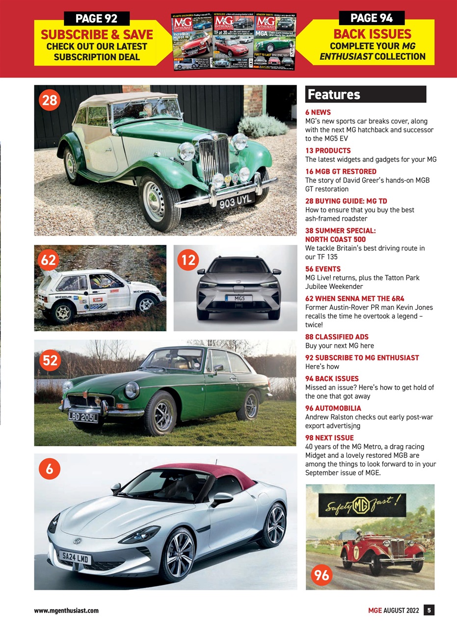 MG Enthusiast Preview Pages