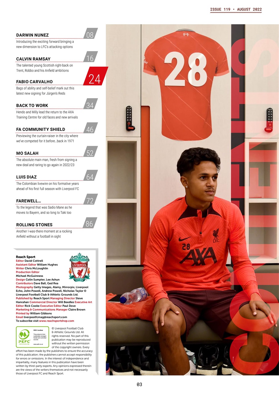 Liverpool FC Magazine Preview Pages