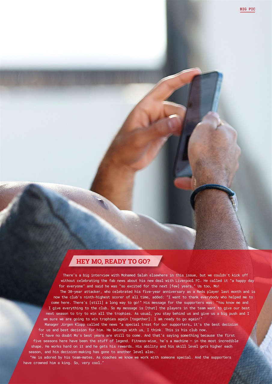 Liverpool FC Magazine Preview Pages