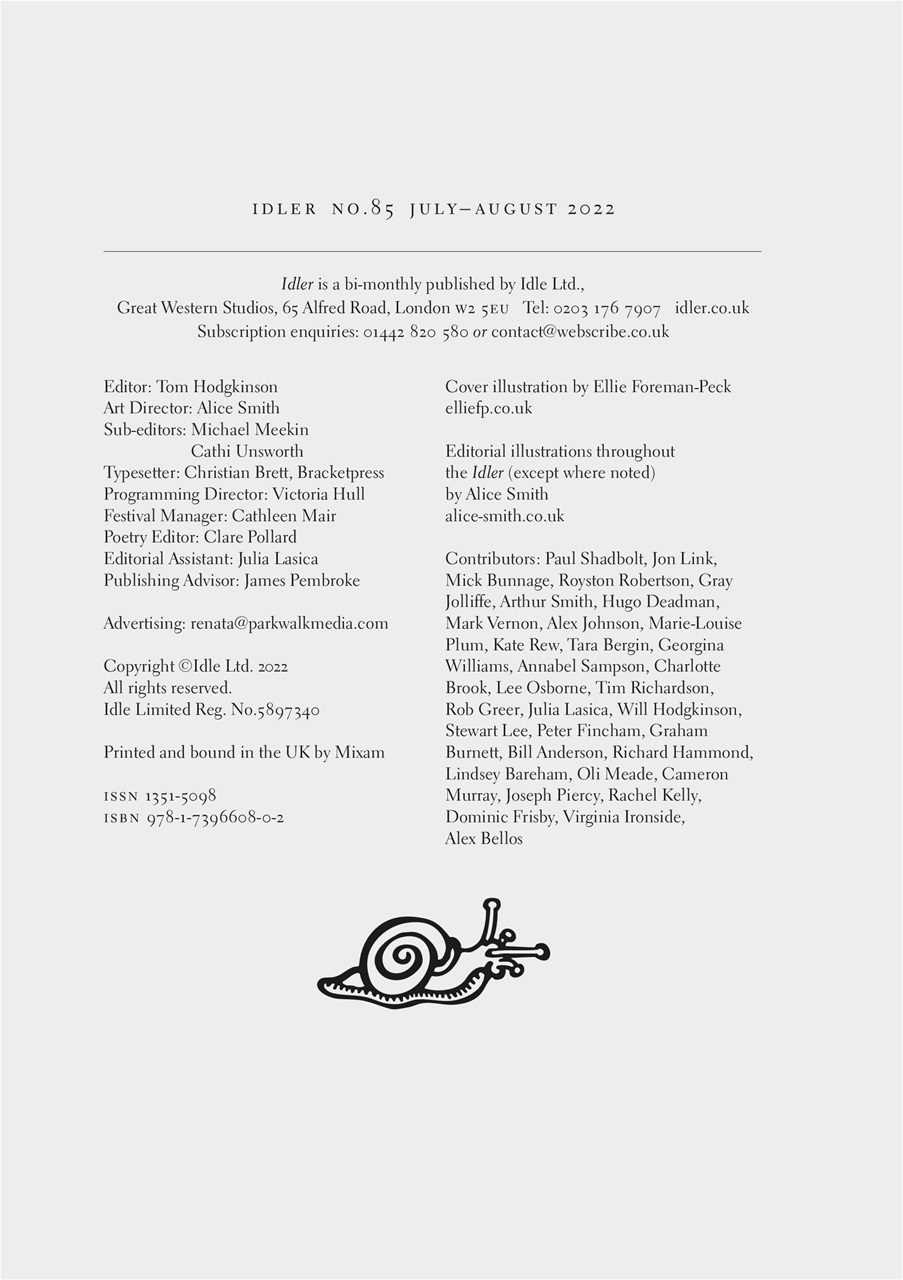 The Idler Magazine Preview Pages