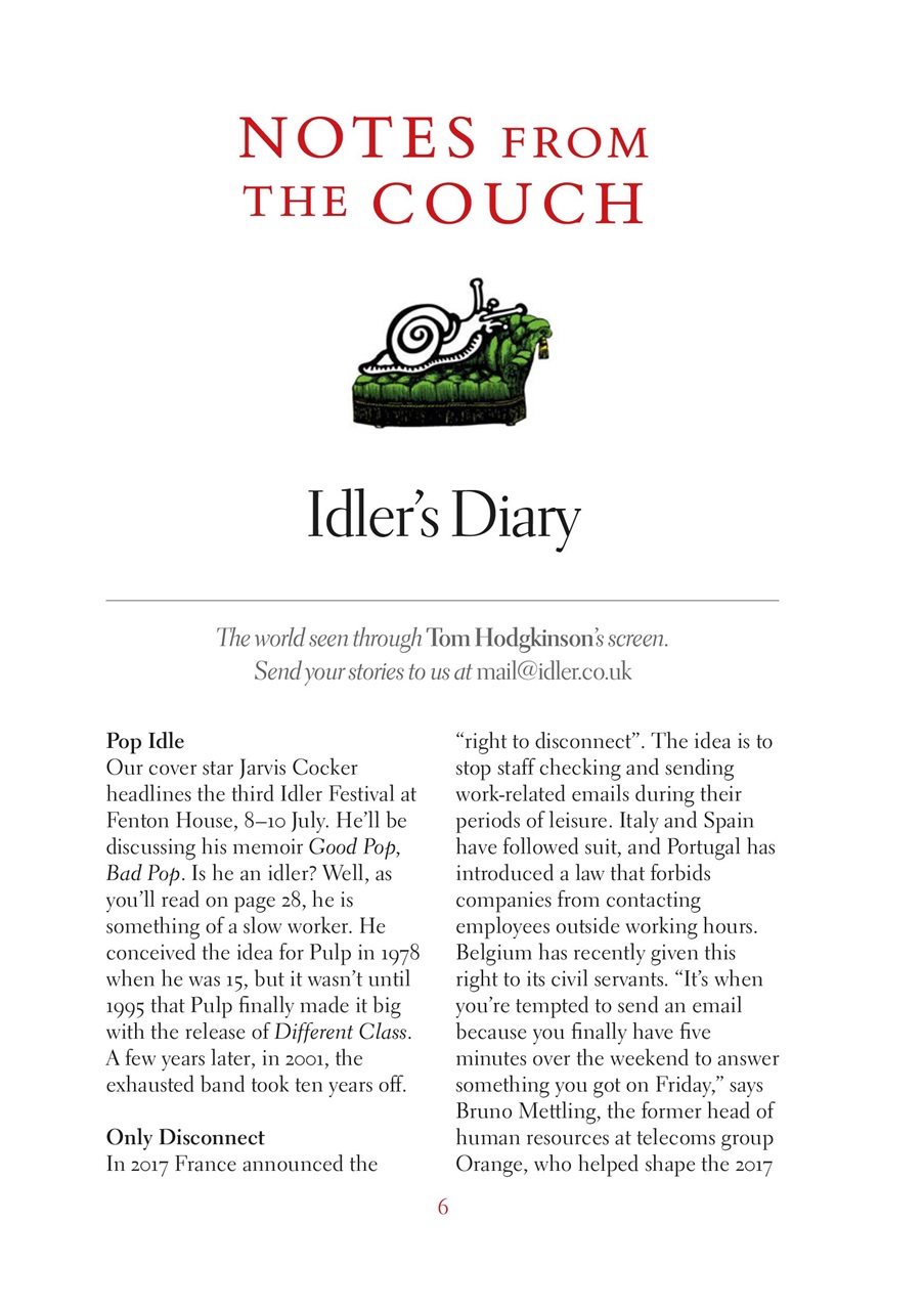 The Idler Magazine Preview Pages