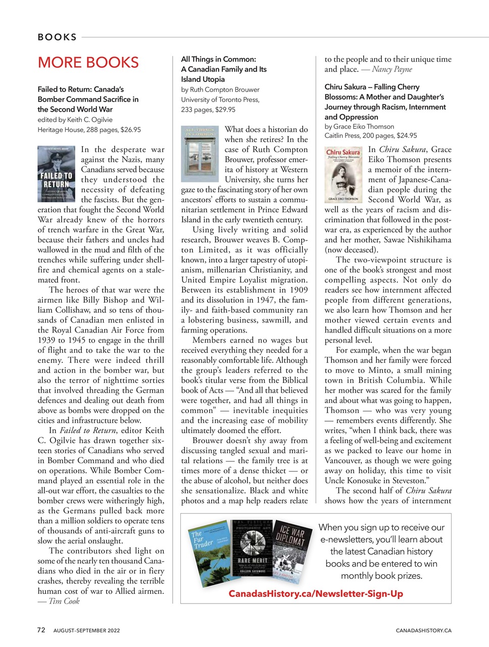 Canada's History Preview Pages