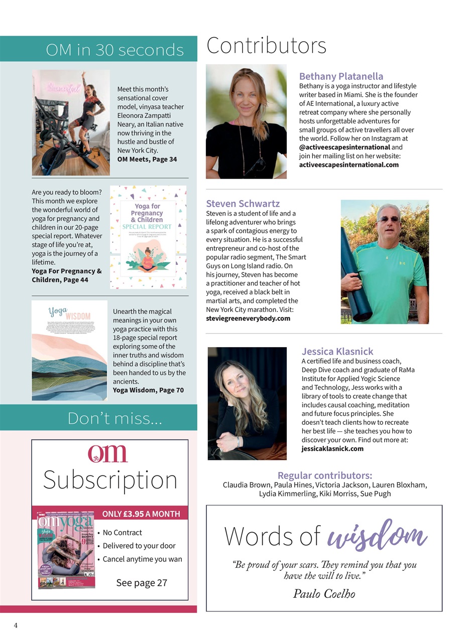 OM Yoga Magazine Preview Pages