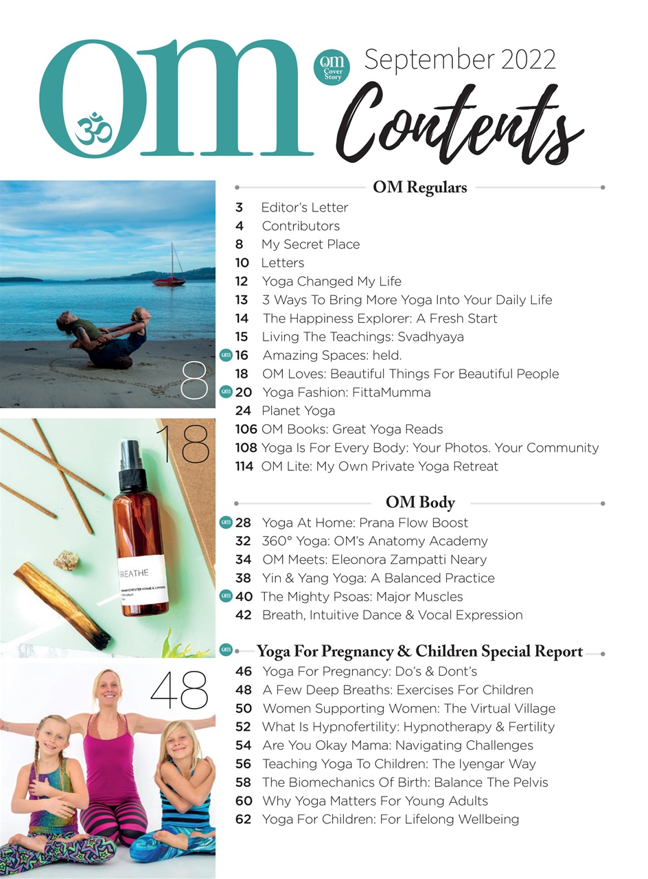 OM Yoga Magazine Preview Pages