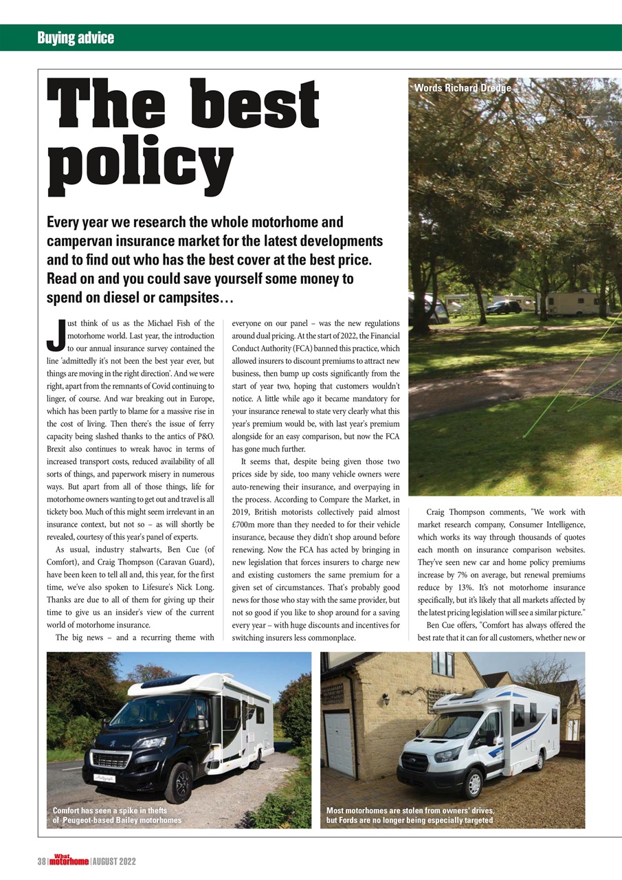 What Motorhome magazine Preview Pages