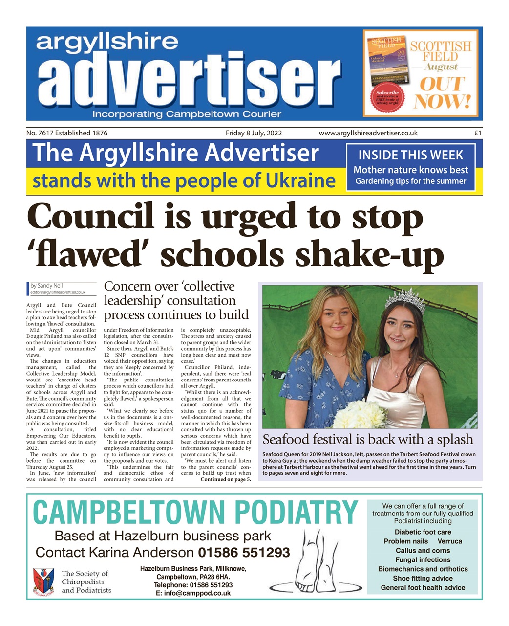 Argyllshire Advertiser Preview Pages