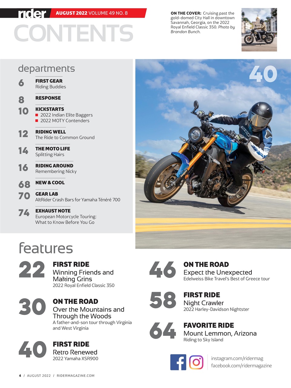 Rider Magazine Preview Pages