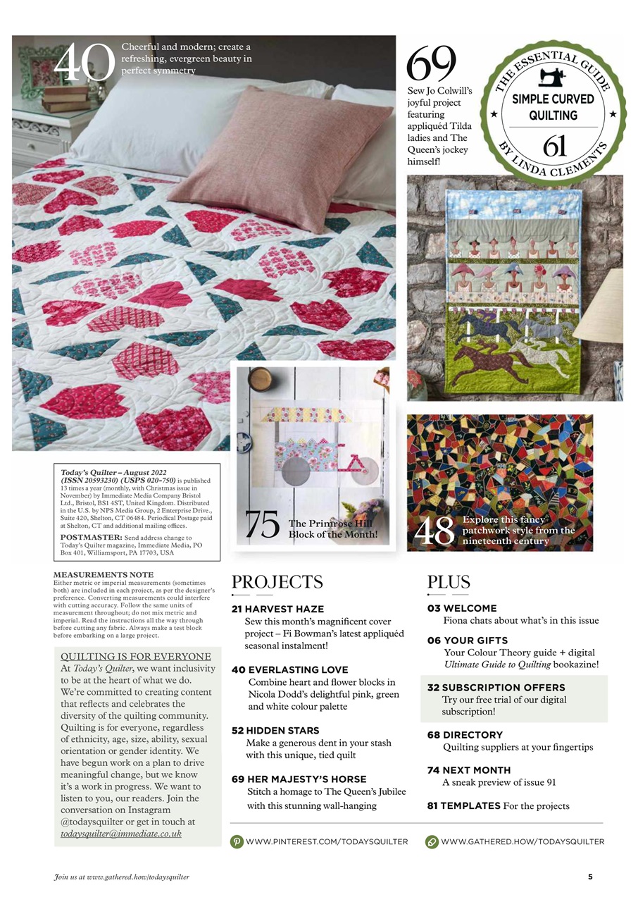 Today’s Quilter Preview Pages