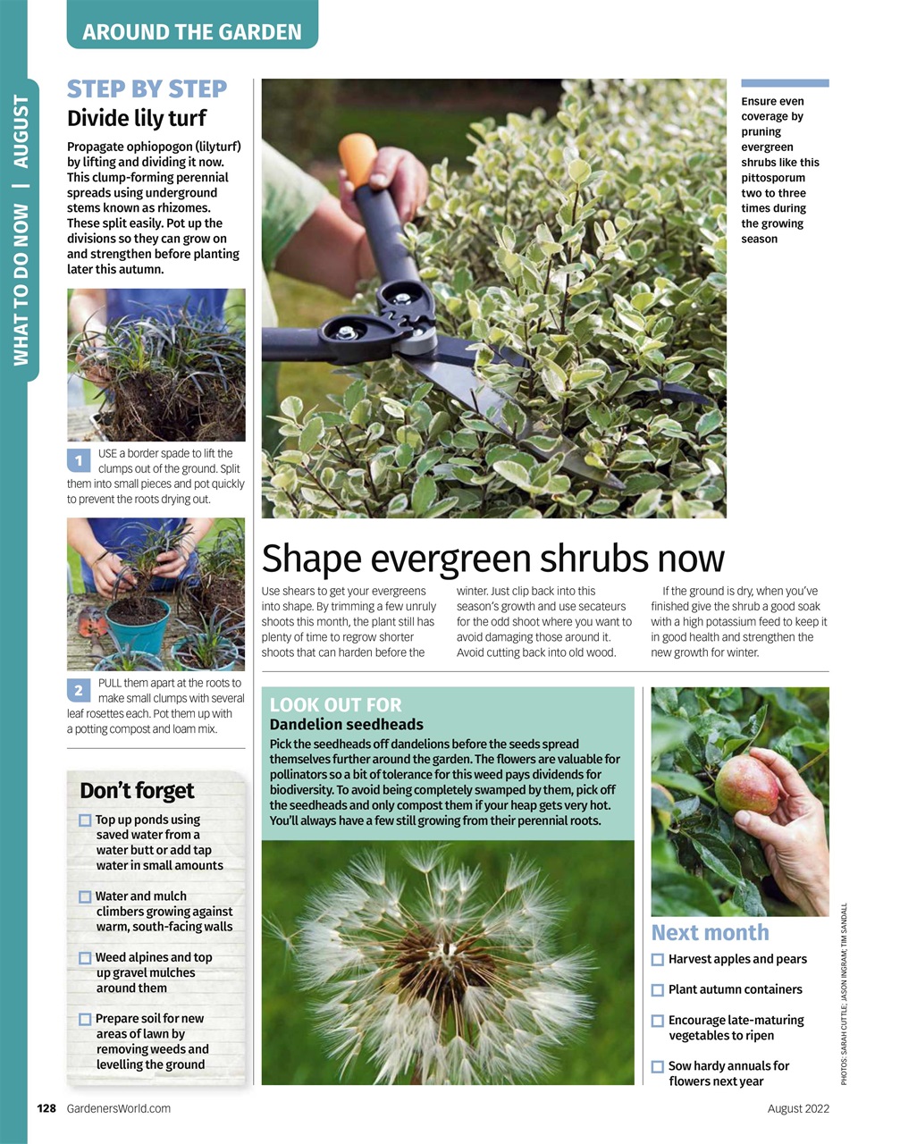 BBC Gardeners’ World Magazine Preview Pages